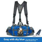 Waterproof Hiking Waist Bag with Reflective Strip and 1.3-Gallon Capacity