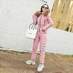 Women's Thick Warm Hooded Ski Suit Winter Parka Jumpsuit