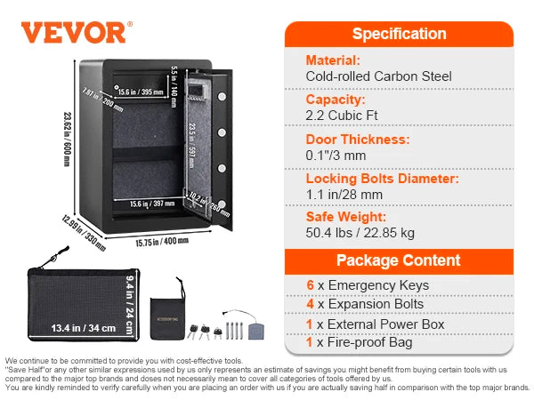 Digital Lock Home Safe and Electronic Security Box