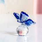 Crystal Cut Butterfly Ornament and Desktop Tabletop Figurine