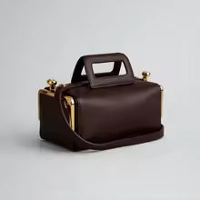 Women's Kiss Lock Frame Shoulder Bag and Clutch Purse