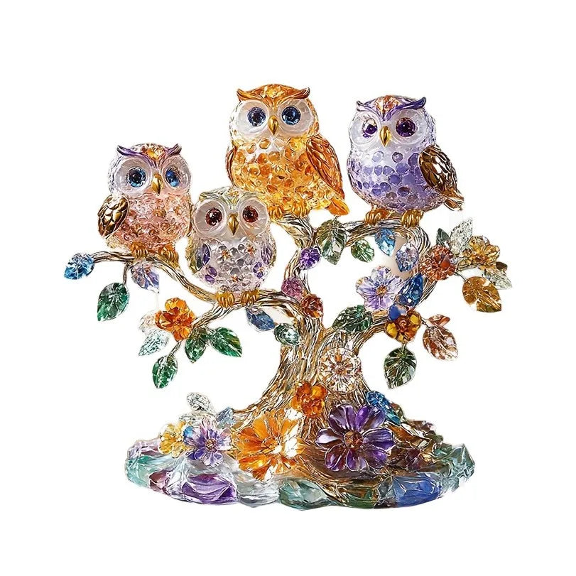Cute Owl Flat Acrylic Plaque and Tabletop Ornament