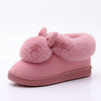 Women's Plush Winter House Slippers Fuzzy Fur Lined Slides