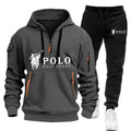 Men's Casual Warm Hoodie and Pants Two Piece Tracksuit Set