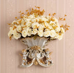 European Resin Angel Wall Vase and Planter Mural Ornament