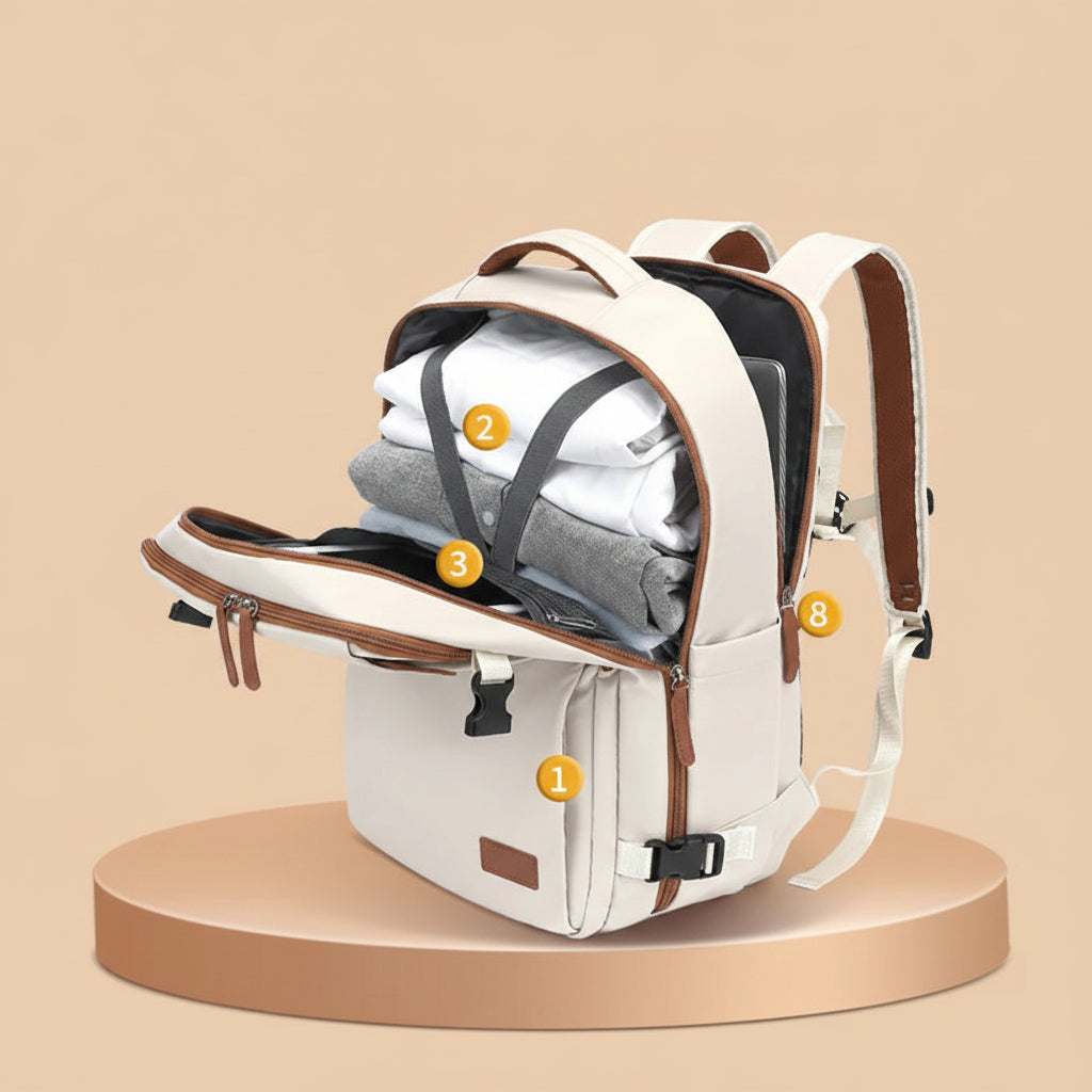 Unisex Waterproof Expandable Travel Laptop Backpack 2268