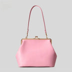 Women's Retro Kiss Lock Frame Shoulder Clutch Bag