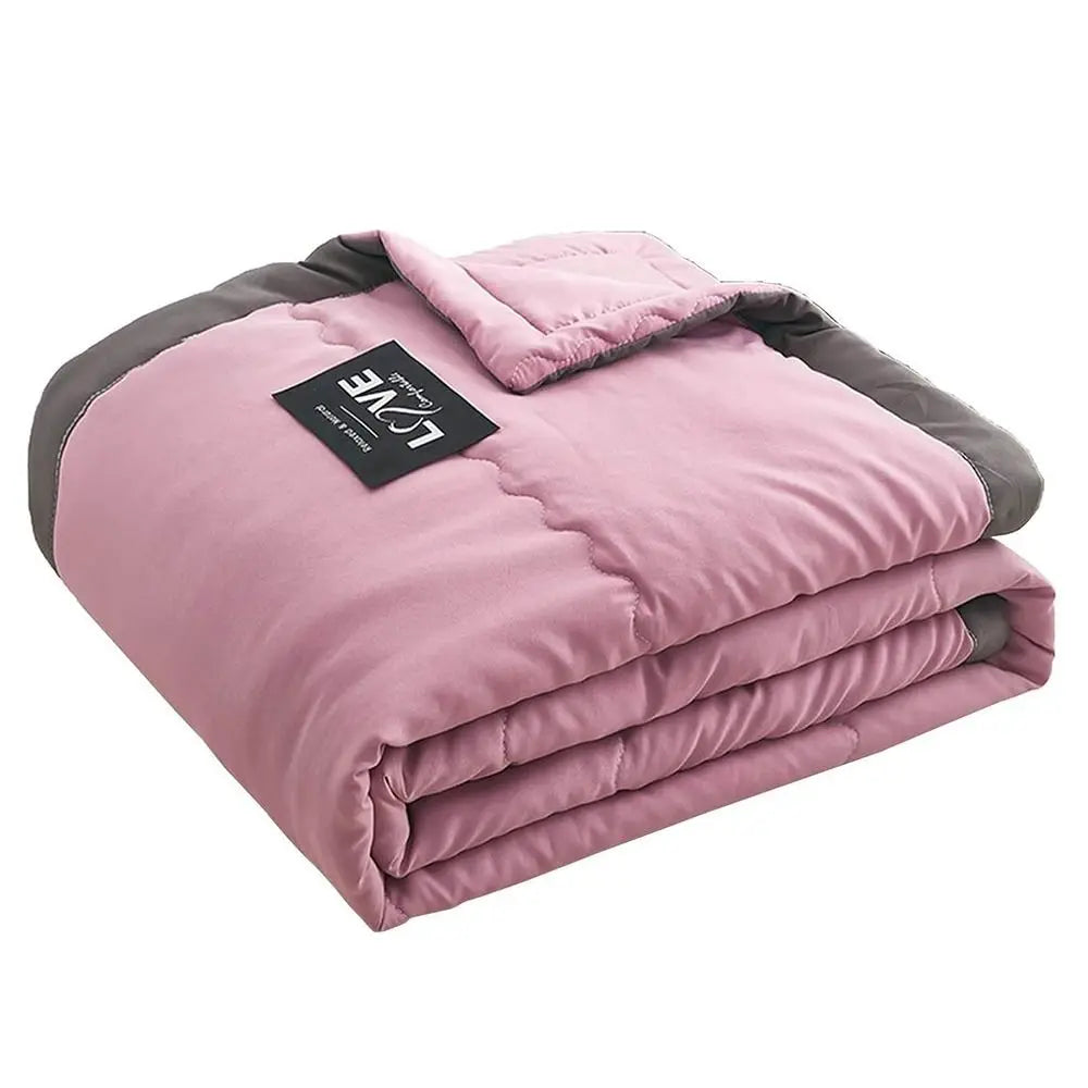 Double Sided Cooling Blanket and Breathable Cotton Quilt