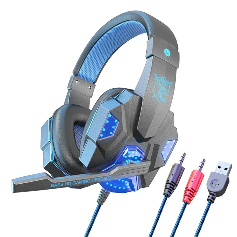 Stereo Wired Gaming Headset for PC and PS5 Over-Ear Headphones