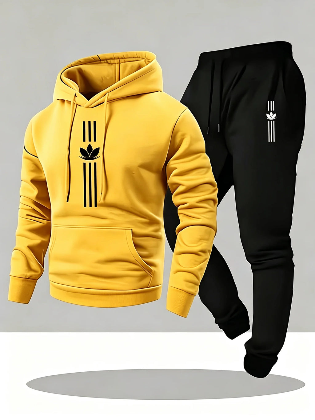 Men's Casual Hoodie and Sweatpants Two Piece Tracksuit Set