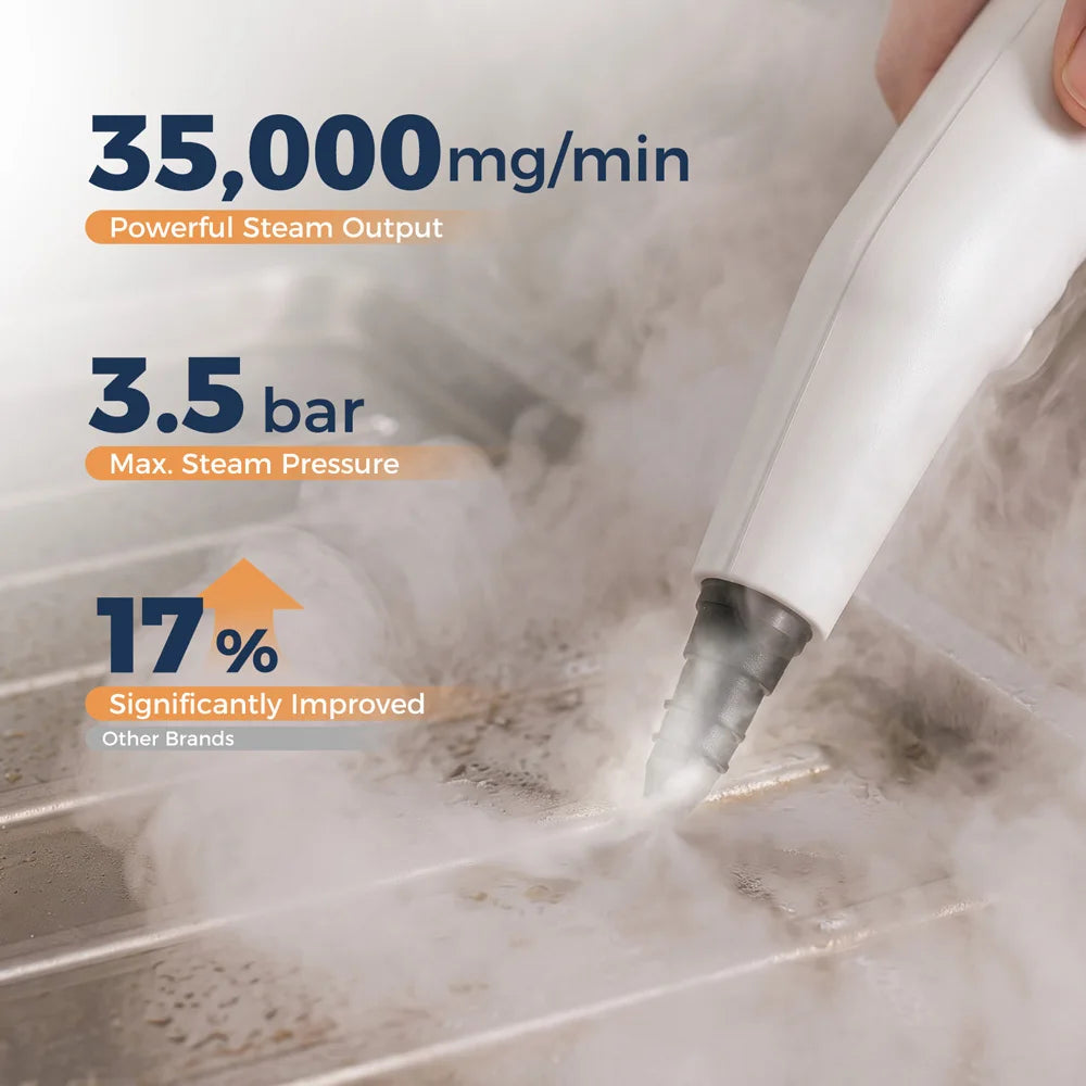 Portable Handheld High Pressure Steam Cleaner with Multi-Surface Accessories 1200W