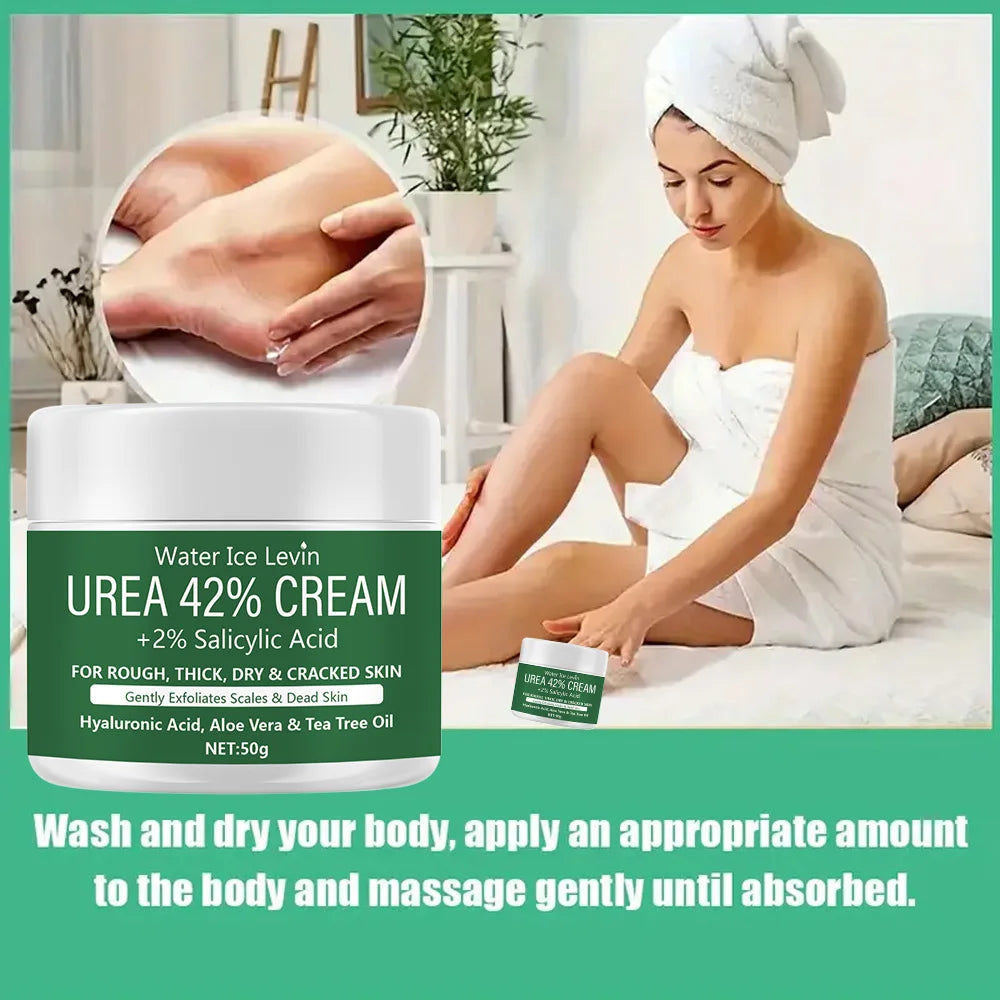 Unisex 42% Urea Salicylic Acid Foot Hand Moisturizer Cream 1.8 oz