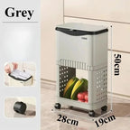Multifunctional Kitchen Trash Can and Recycling Bin with Wheels