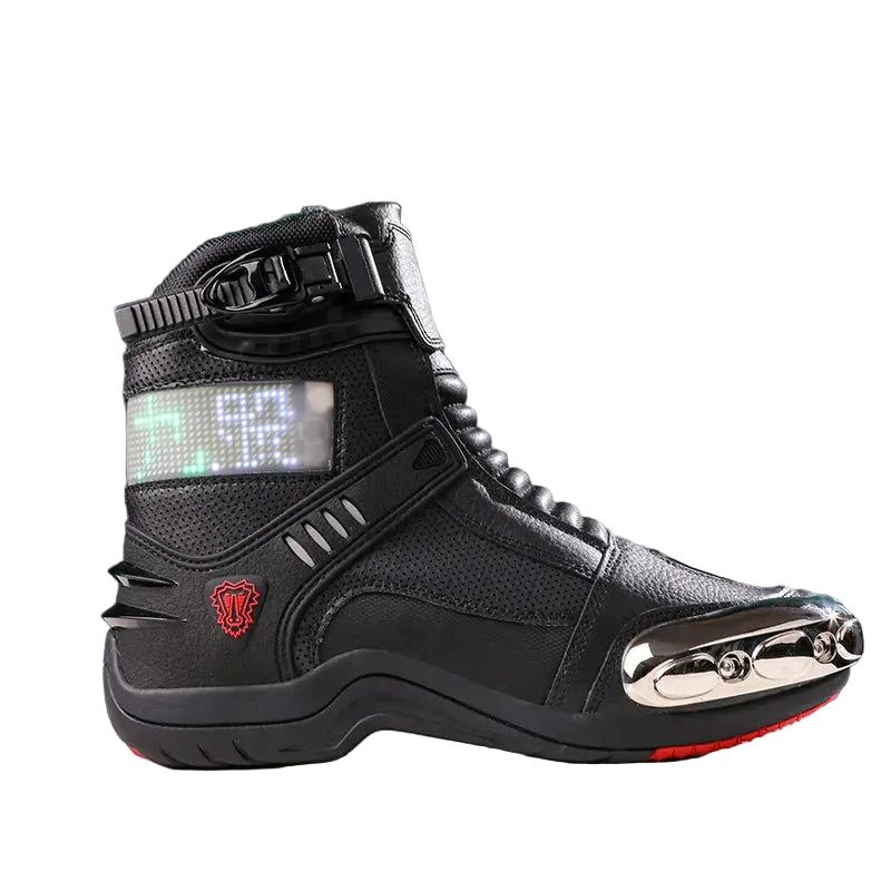 Unisex High Top LED Illuminated Motorcycle Riding Boots