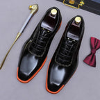 Men's Genuine Leather Low Top Dress Derby Oxfords
