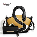 Women's Large Capacity Leather Top Handle Crossbody Bag