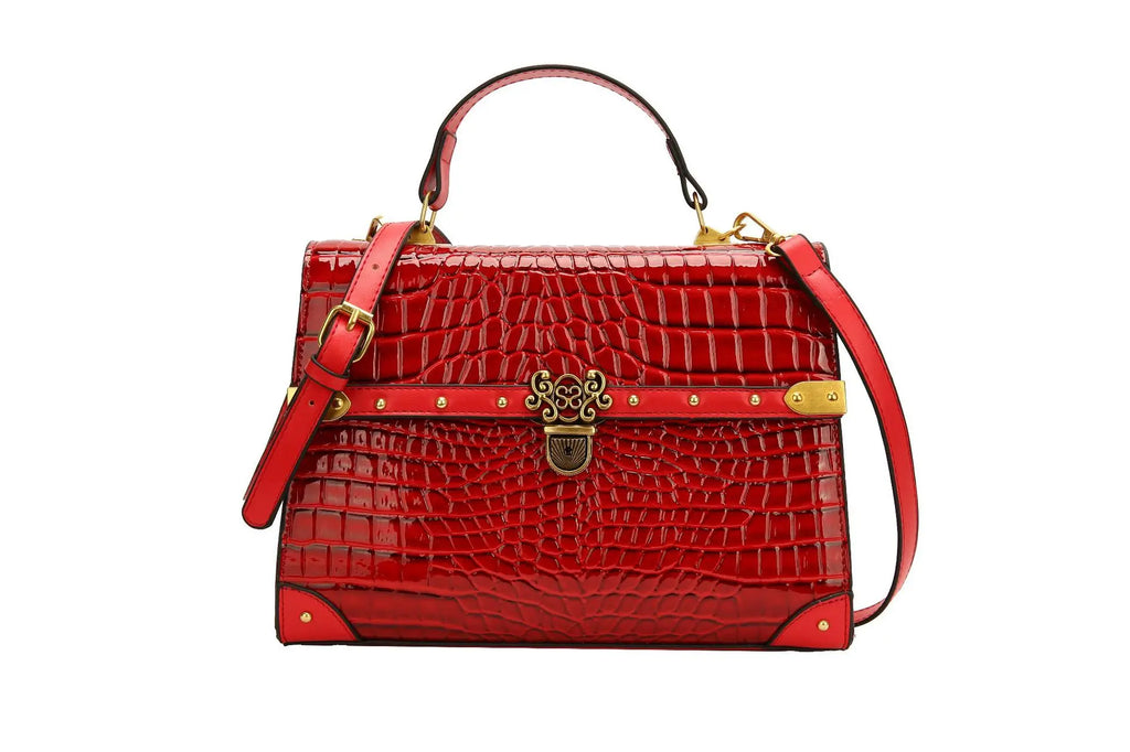 Women's Solid PU Leather Shoulder Crossbody Bag