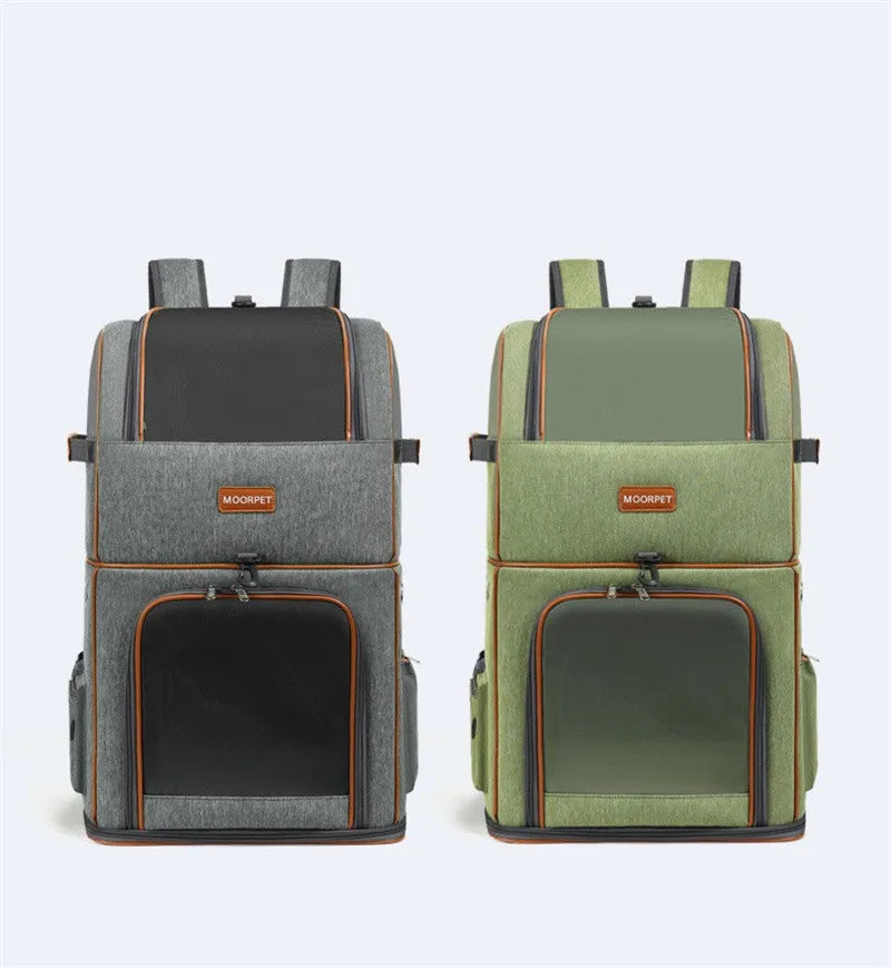 Portable Breathable Double Layer Pet Trolley Bag