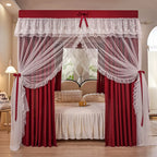 Princess Palace Style Blackout Mosquito Net Bed Canopy with Triple Doors