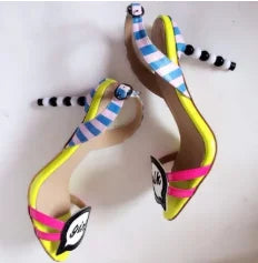 Women's Beaded Pearl Slingback Gladiator Heeled Sandals