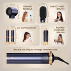 5-in-1 Hair Dryer Brush Negative Ion Air Styler Curler Set