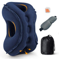 Inflatable Neck Pillow with Eye Mask and Earplugs