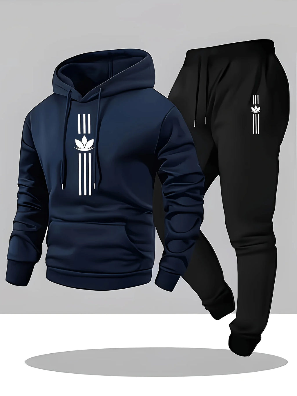 Men's Casual Hoodie and Sweatpants Two Piece Tracksuit Set