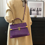 Women's Solid PU Leather Shoulder Crossbody Bag