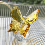 Crystal Cut Butterfly Ornament and Desktop Tabletop Figurine