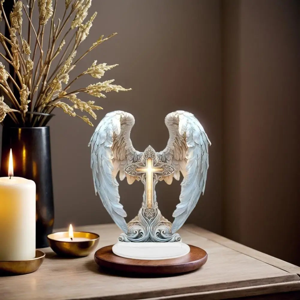 Flat Acrylic Angel Wings Plaque and Desktop Ornament