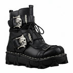 Men's Fashion Genuine Leather Handmade Punk Boots 1809