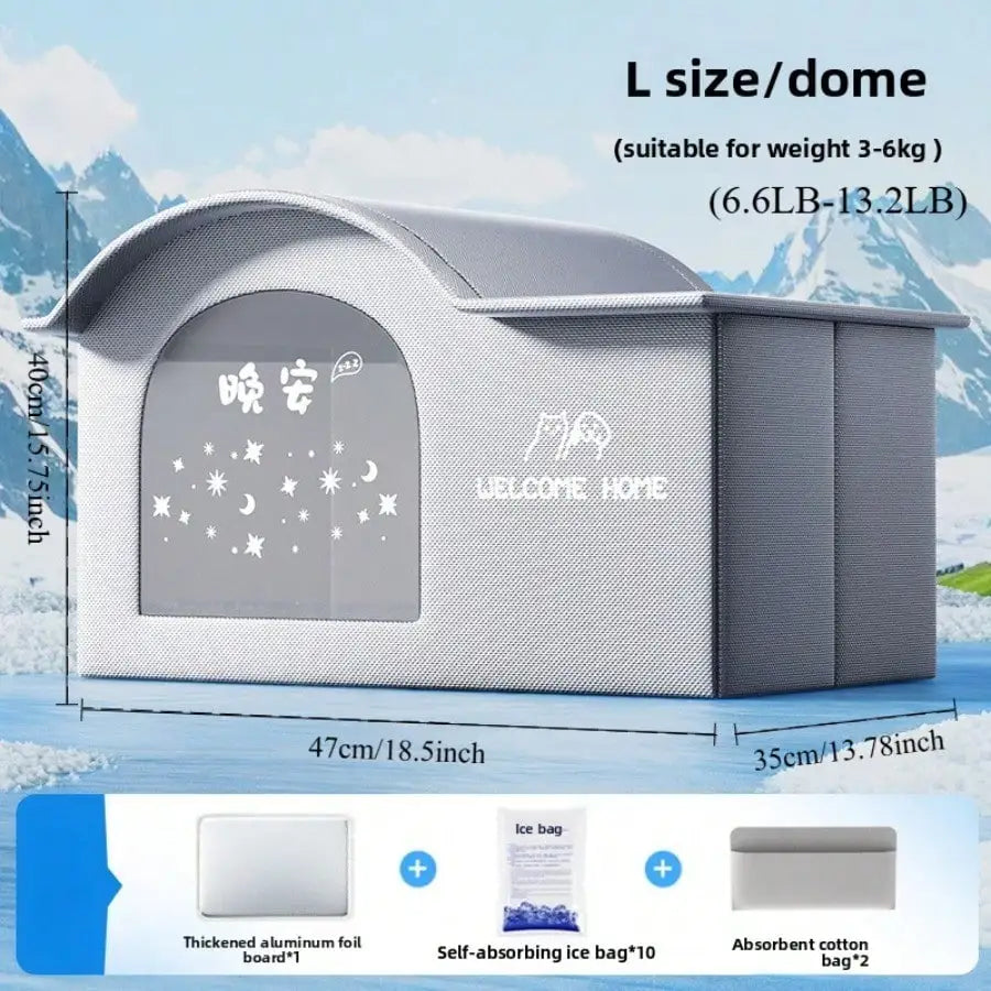 Pet Cooling Ice House Bed Four Seasons Summer Nest for Cats and Dogs