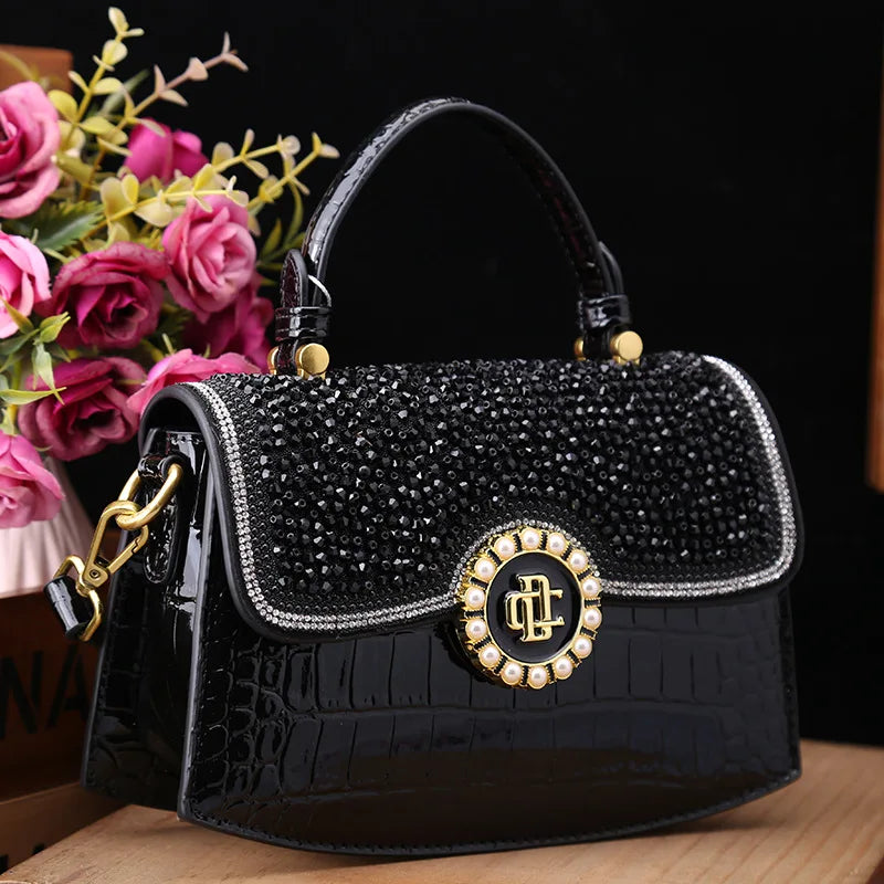 Women's Crocodile Pattern Leather Shoulder Crossbody Bag