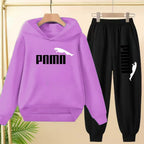 Kids' Letter Printed Hoodie Pants Two-Piece Set