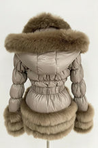 Women's Thick Warm Hooded Faux Fur Coat Y333