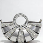 Women's Diamond Studded Hollow Out Shell Evening Clutch Bag ZZ00449