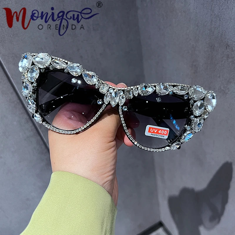 Cat-Eye Sunglasses Women Oversized Retro UV400 Protection