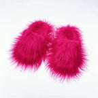 Women's Faux Fur Plush Warm Flat Slippers