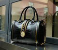 Women's Microfiber Synthetic Leather Boston Handbag