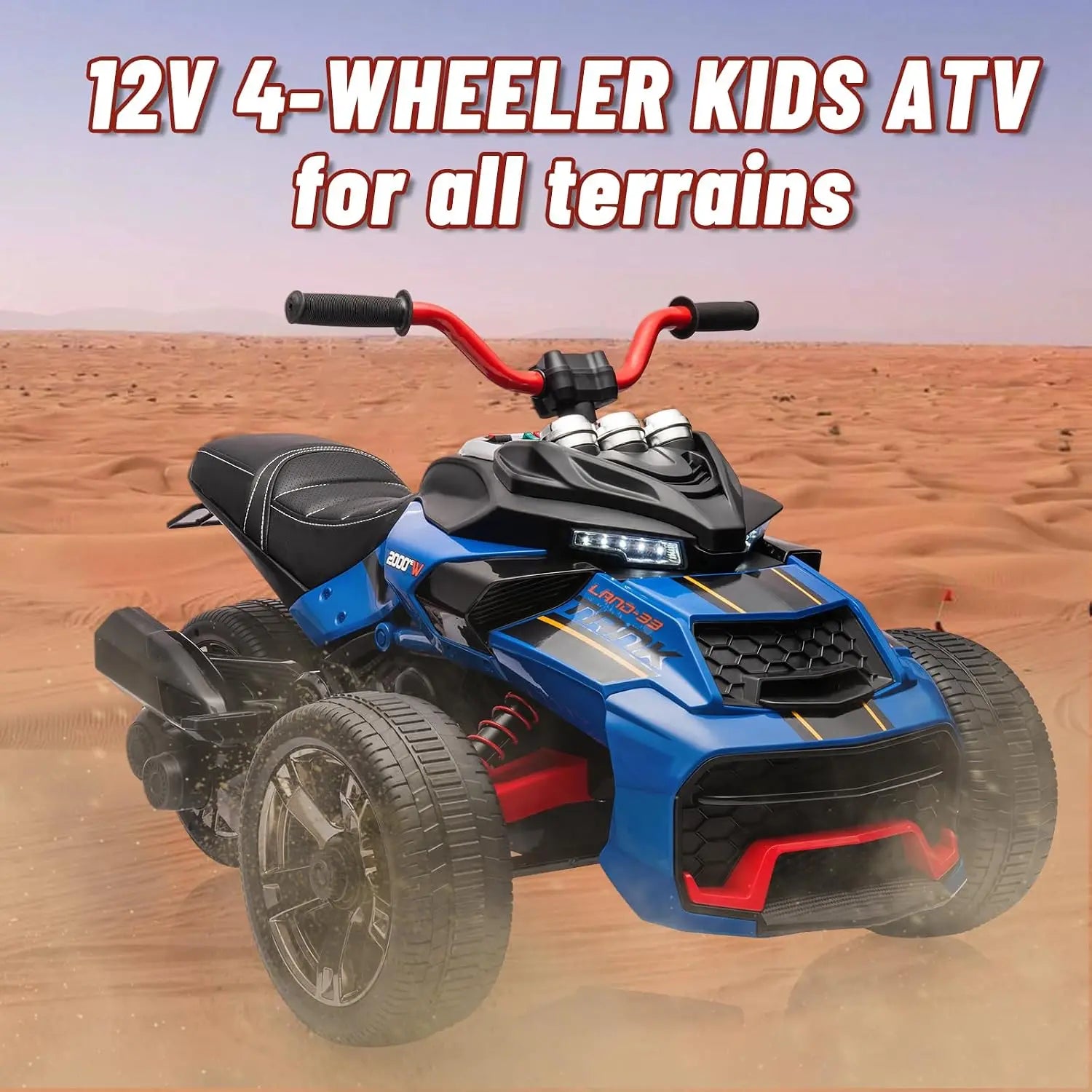 Kids 12V Battery Powered Electric Ride on ATV 3 Wheeler Toy Car