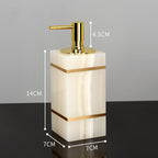 White Onyx Natural Marble Bathroom Accessory Set M28
