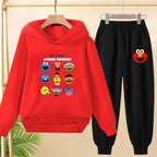 Kids' Printed Hooded Sweatshirt Pants Two-Piece Set