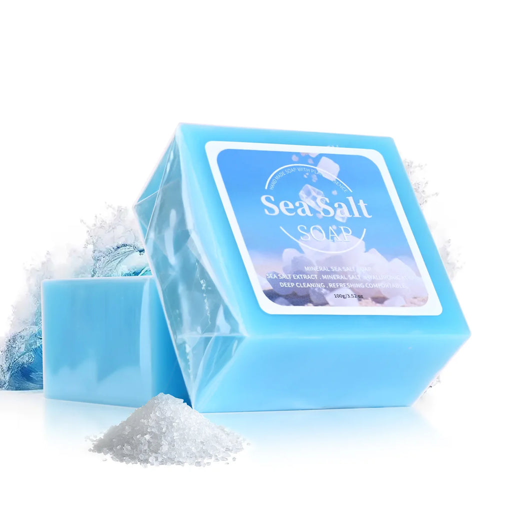 Unisex Hyaluronic Acid Sea Salt Cleansing Soap Bar 3.5 oz