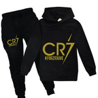 Boys' Football Print Hoodie Pants Two-Piece Set