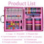 Pink Unicorn 88-Piece Art Painting and Drawing Kit Gift Box Set