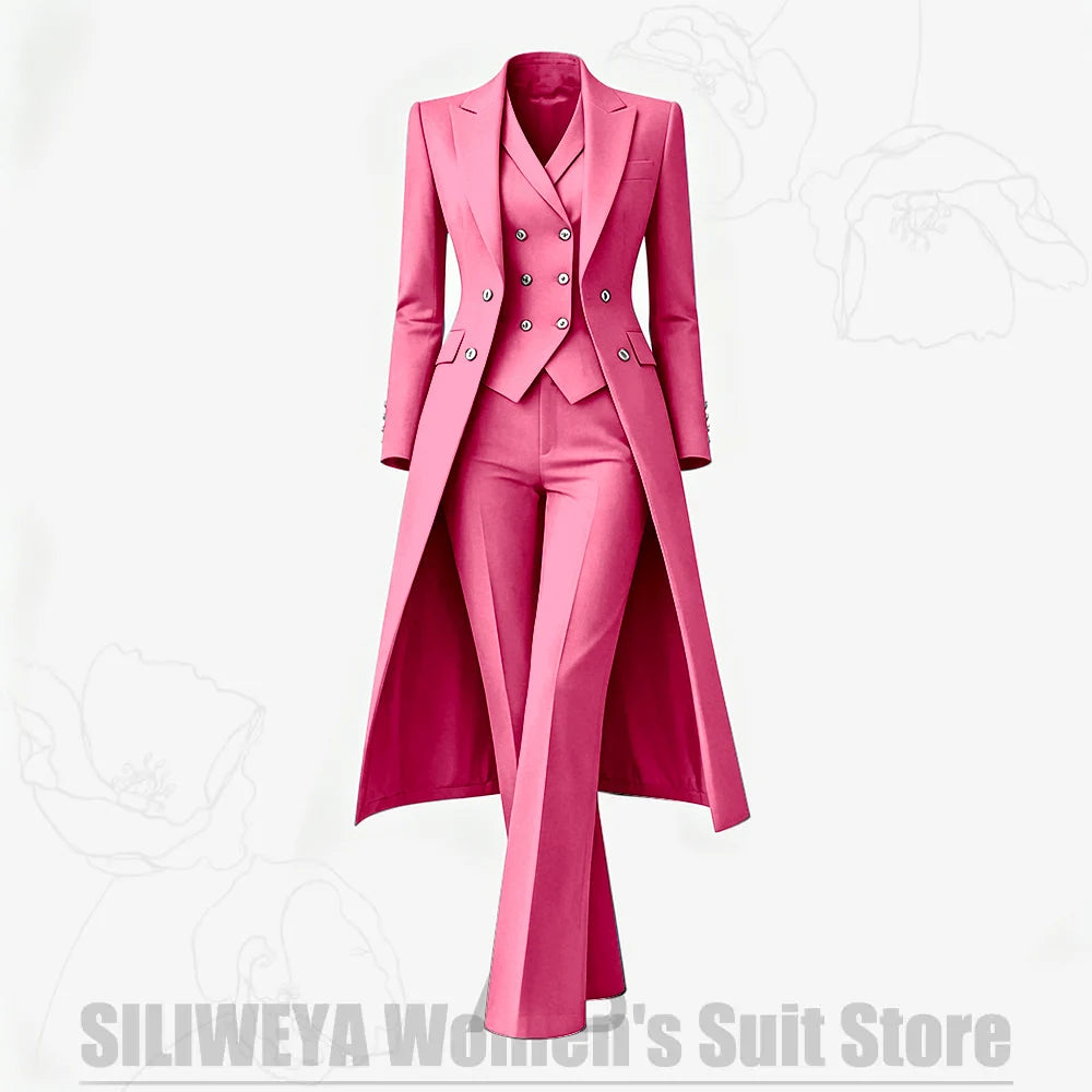 Women's Tailored Two-Piece Blazer and Pants Suit