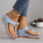 Wedge Platform Slide Sandals for Women Roman Style Summer