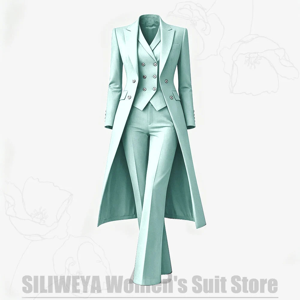 Women's Tailored Two-Piece Blazer and Pants Suit