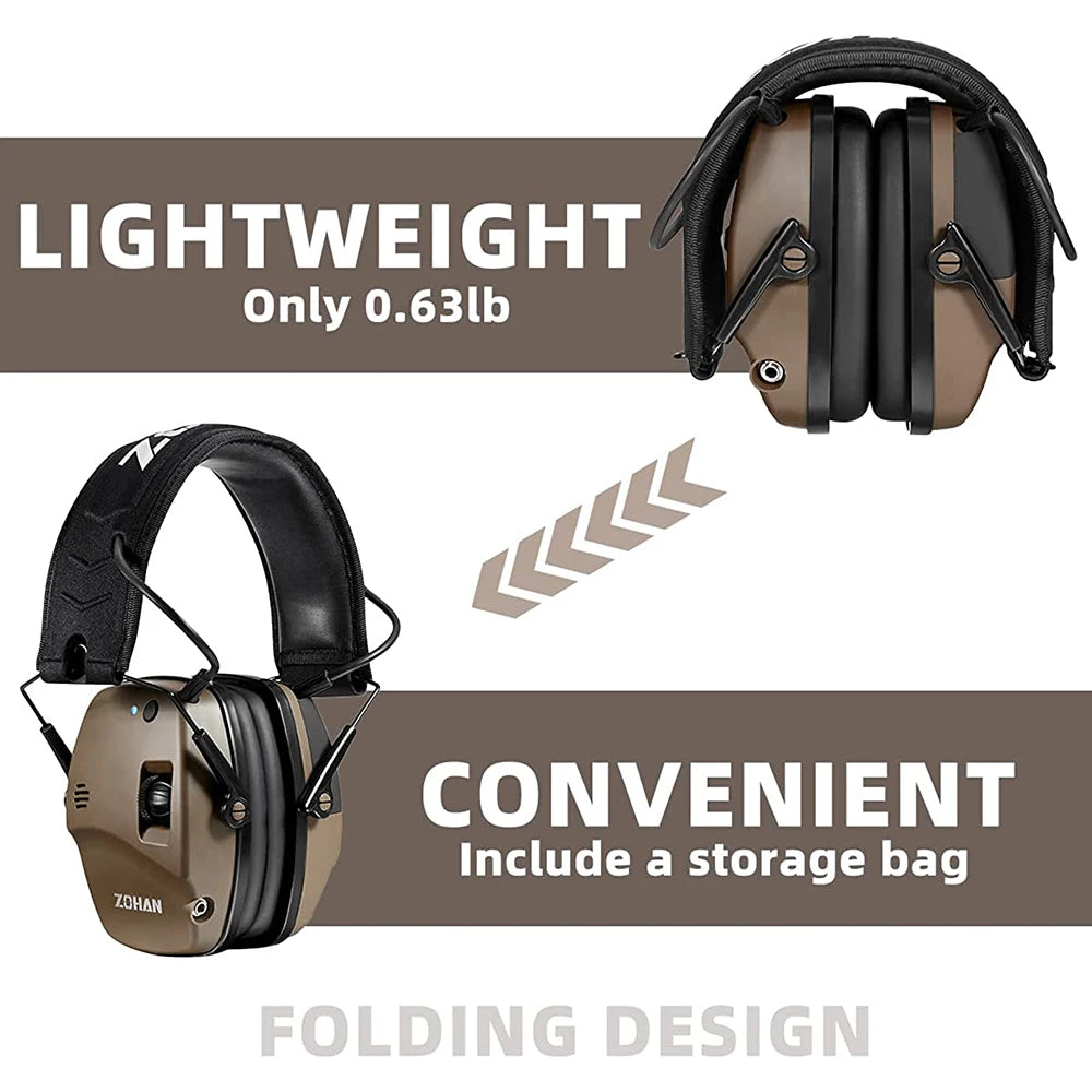 Bluetooth 5.0 Electronic Shooting Earmuffs and Hearing Protection Headset