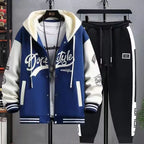 Men's Casual Hooded Sweatshirt and Jogger Pants Tracksuit Set